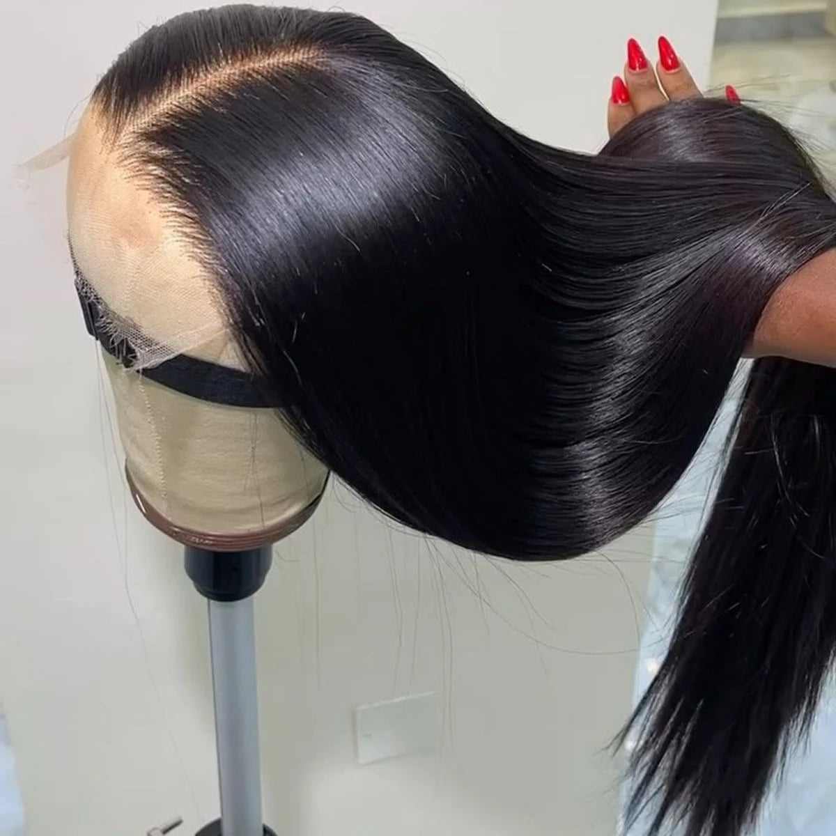 Brazilian Straight Lace Frontal Wig Glueless with Invisi-Drawstring