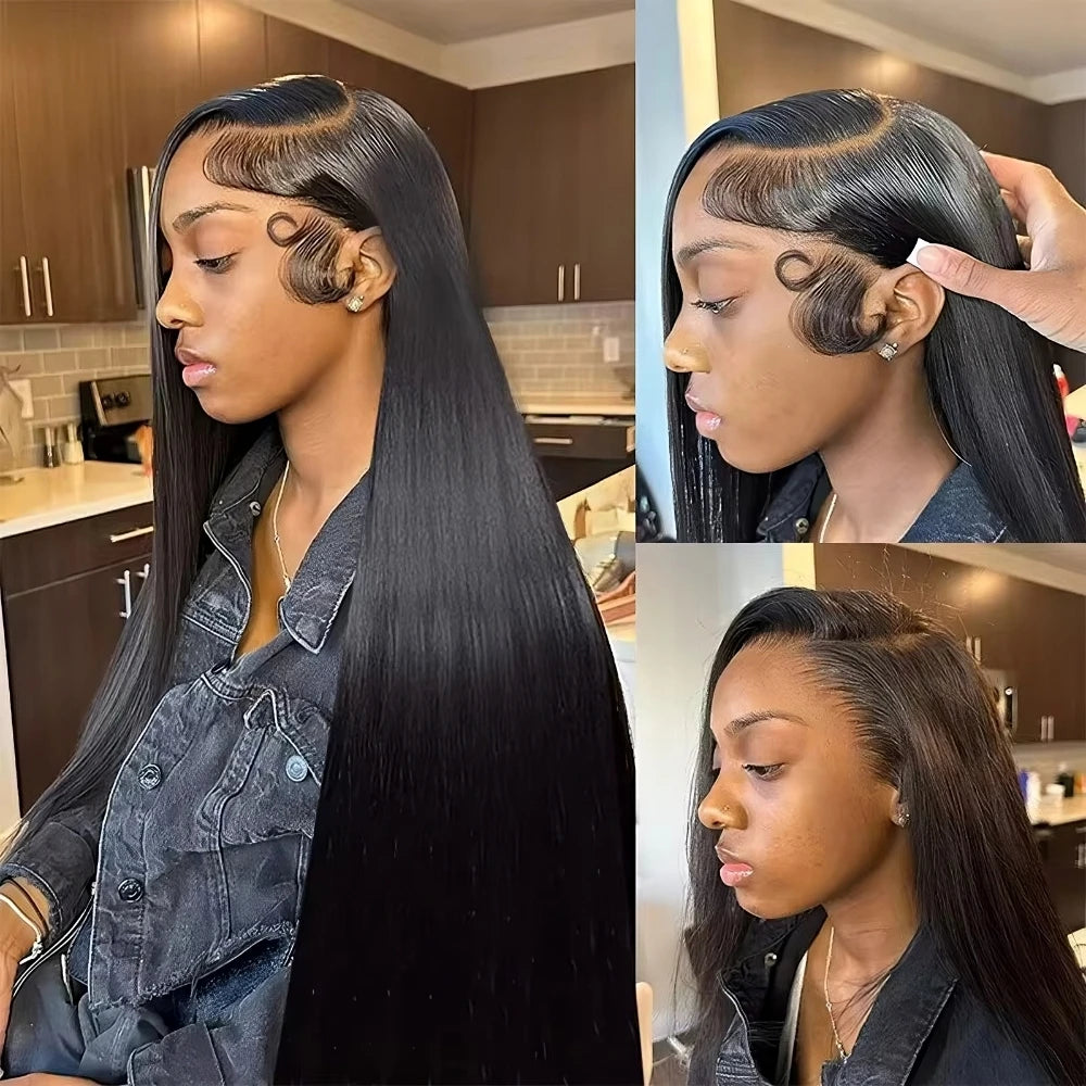 Brazilian Straight Lace Frontal Wig Glueless with Invisi-Drawstring