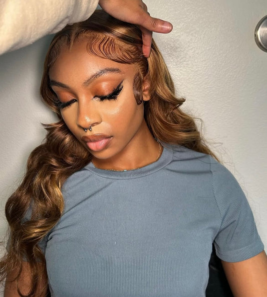 Honey blonde Body Wave Lace Front Wig
