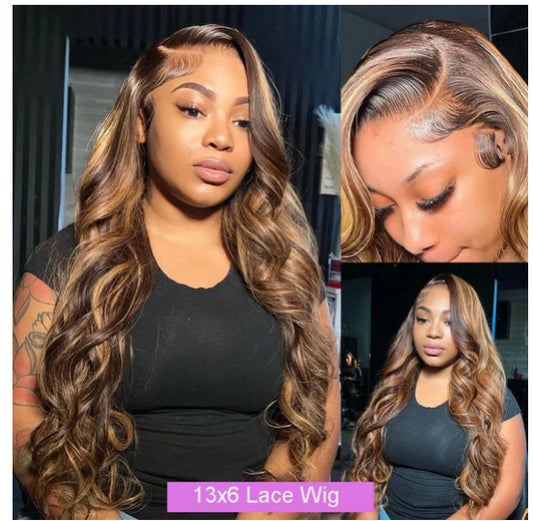 Honey blonde Body Wave Lace Front Wig