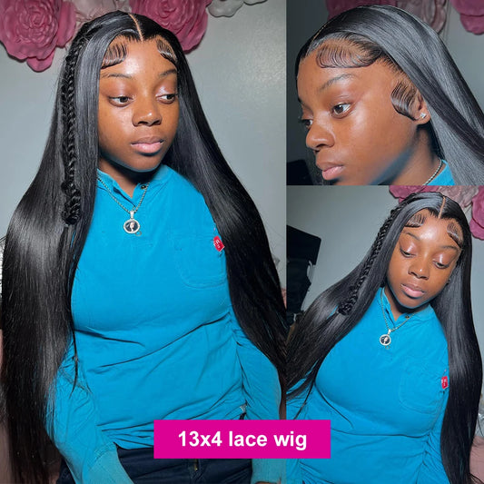 Brazilian Straight Lace Frontal Wig Glueless with Invisi-Drawstring